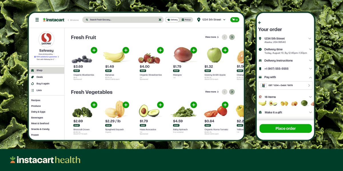 Instacart ahora acepta pagos EBT SNAP en los 50 estados