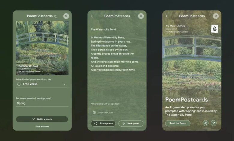 La aplicación Arts & Culture rediseñada de Google incluye una función de postales generadas por IA, la pestaña Play y más