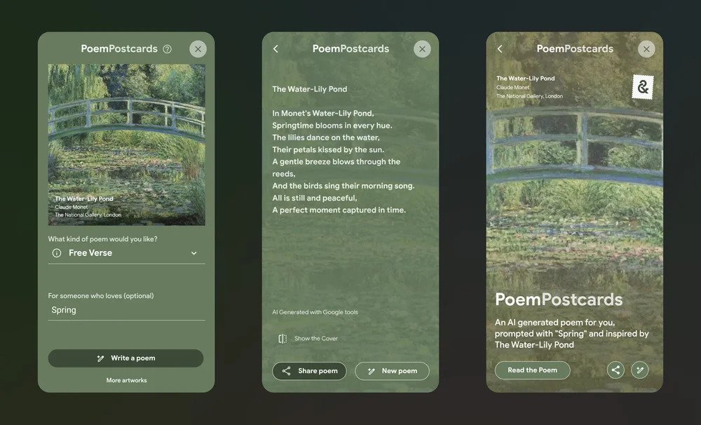 La aplicación Arts & Culture rediseñada de Google incluye una función de postales generadas por IA, la pestaña Play y más
