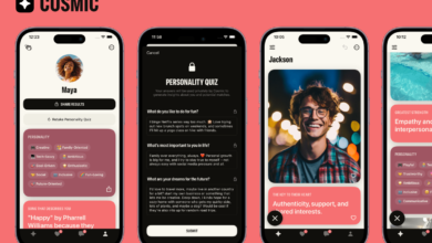 La aplicación de citas gratuita Cosmic utiliza cuestionarios de personalidad para crear un perfil para ti