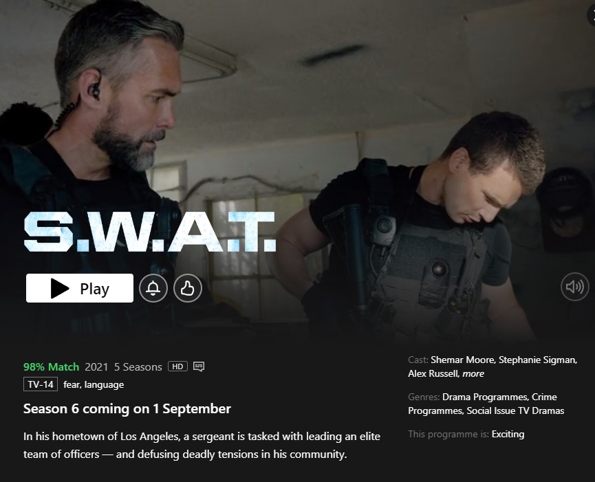 fecha de lanzamiento de la temporada 6 para swat netflix fecha de lanzamiento de la temporada 6 para swat netflix