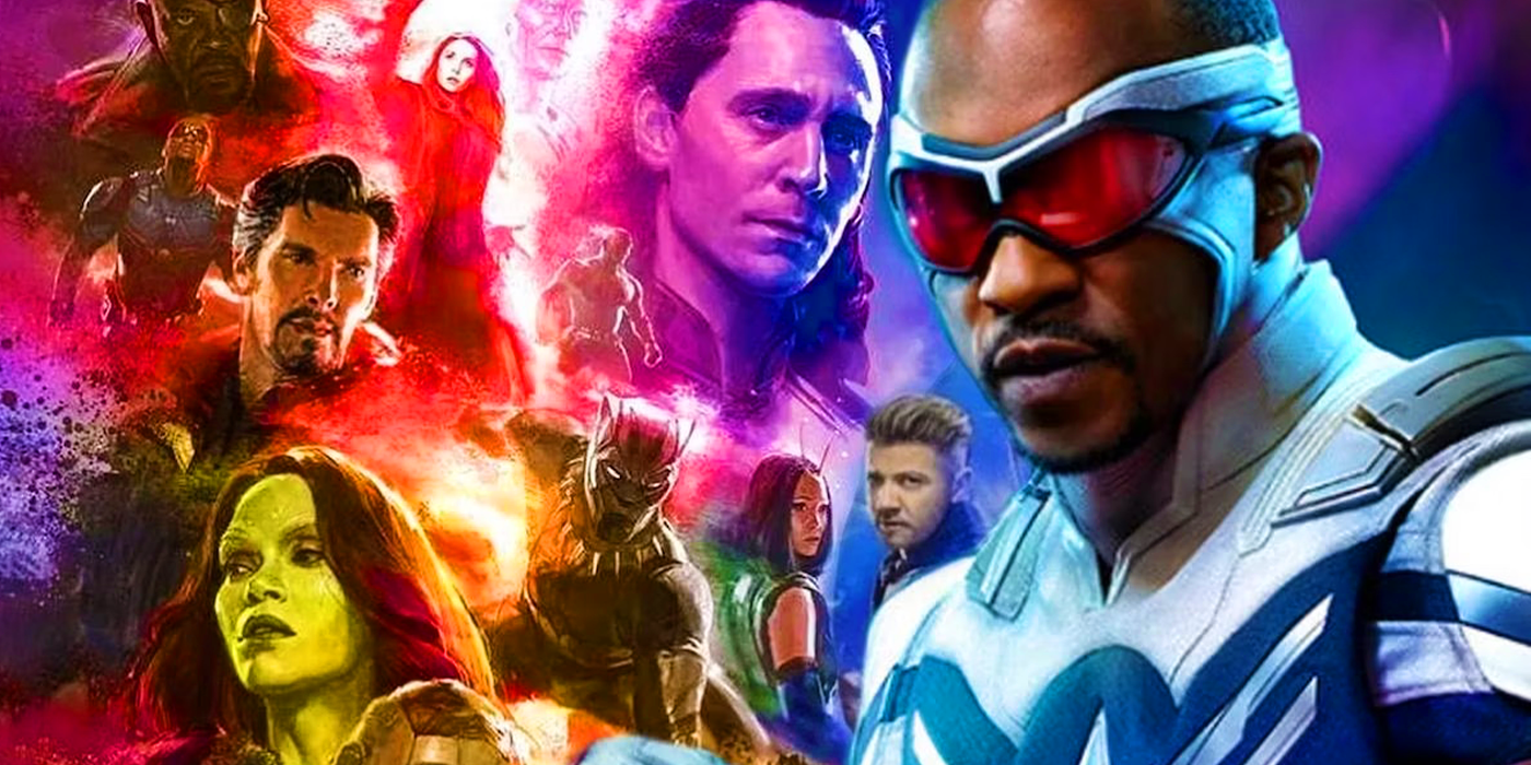 Sam Wilson con otros héroes en la saga Multiverse del MCU