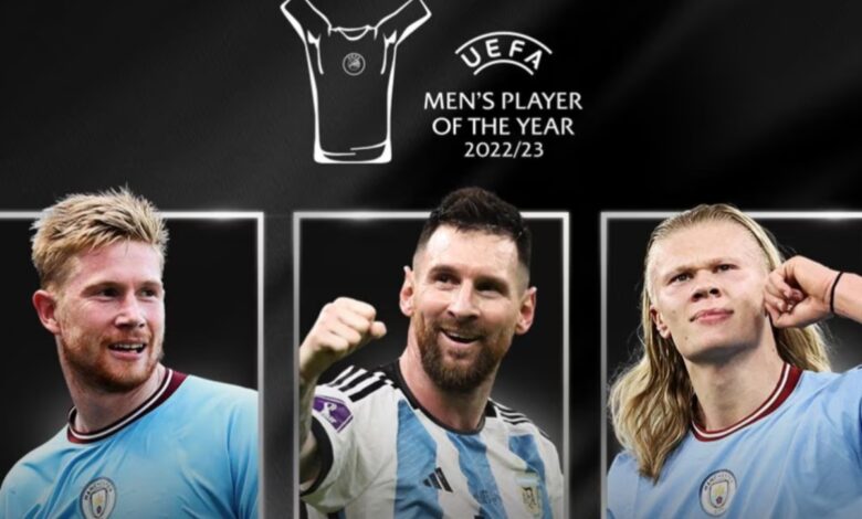 Messi, De Bruyne y Haaland, candidatos a mejor jugador de la temporada 2022/23 de UEFA