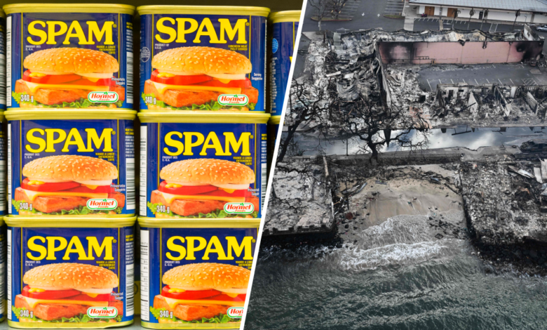Spam dona 264,000 latas de comida a las víctimas de Hawaii