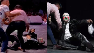 Taclean a payaso Brincos Dieras durante show; lo sacan en ambulancia