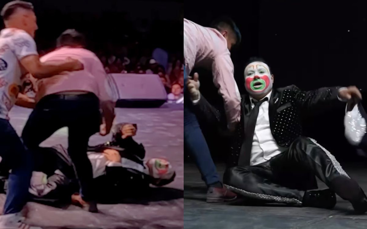 Taclean a payaso Brincos Dieras durante show; lo sacan en ambulancia