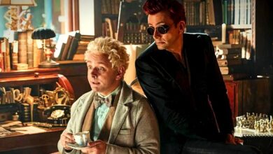 Temporada 2 de Good Omens: el beso épico de Crowley y Aziraphale recreado en arte glorioso