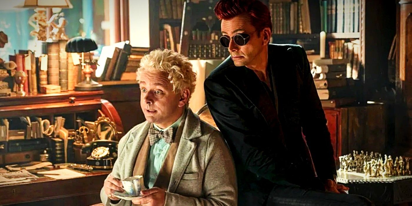 Temporada 2 de Good Omens: el beso épico de Crowley y Aziraphale recreado en arte glorioso