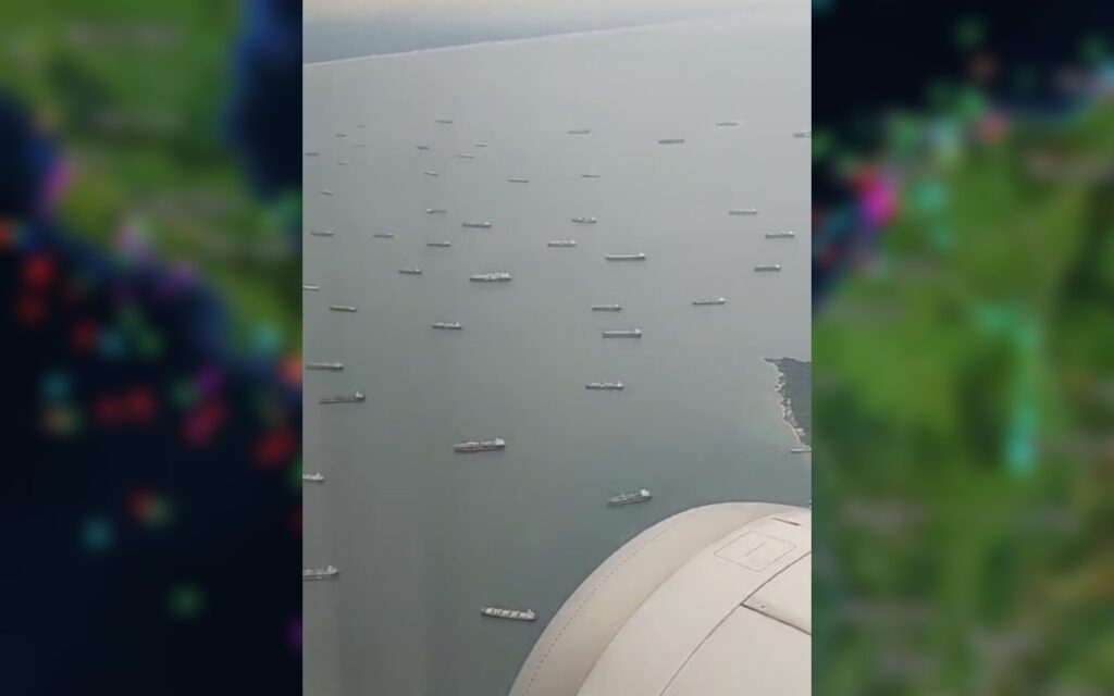 Video | Canal de Panamá sufre sequía y provoca fila de más de 130 navíos