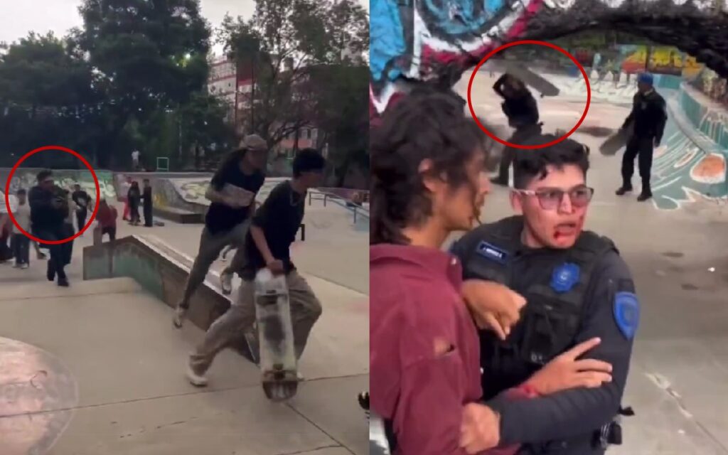 Videos | Riña entre patinadores y policías en CDMX; oficiales apuntaron con armas