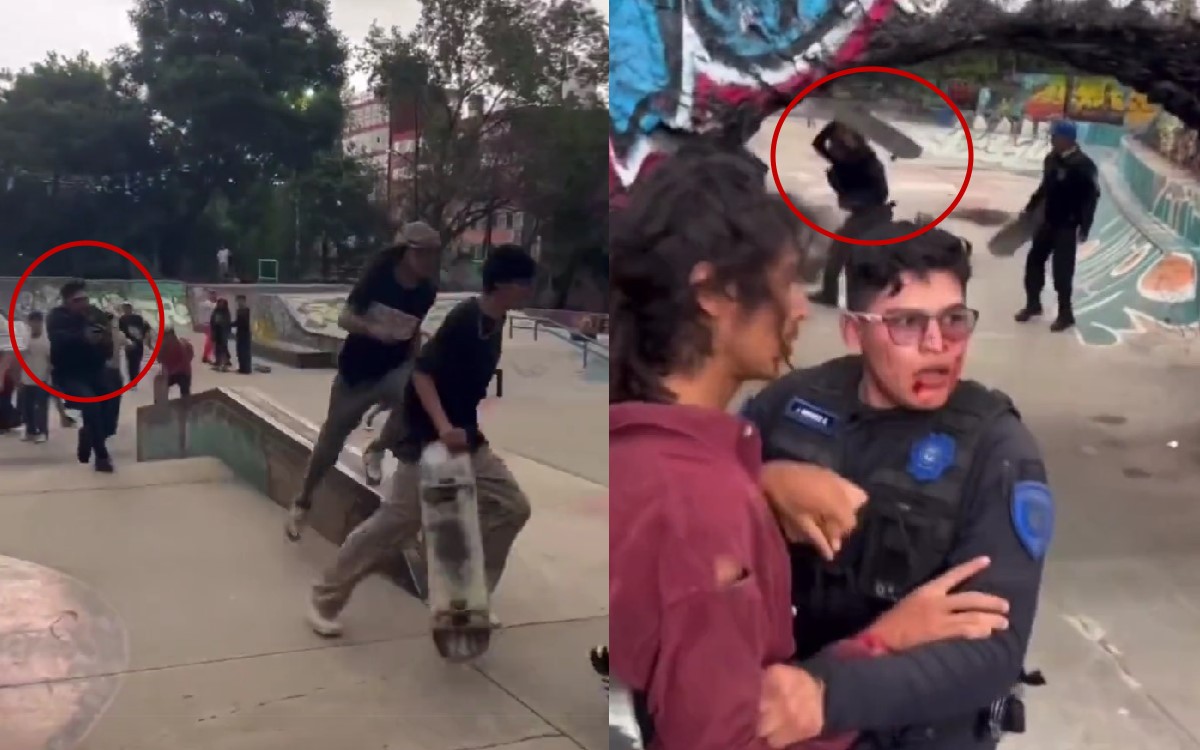 Videos | Riña entre patinadores y policías en CDMX; oficiales apuntaron con armas