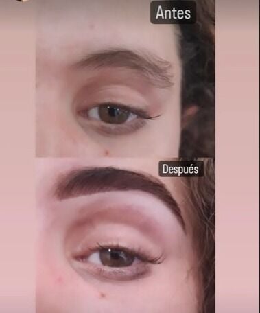 Carla Vigo se somete a un microblading / Instagram