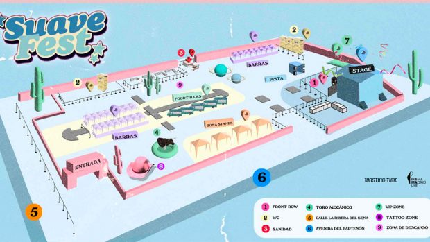 Plano del festival SuaveFest / SuaveFest
