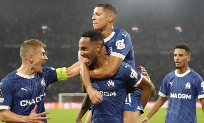 3-3: Aubameyang, héroe del Marsella con un doblete ante el Ajax