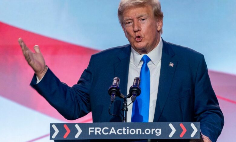 Donald Trump habla sobre las elecciones de 2020 en Estados Unidos
