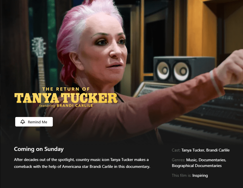 el regreso de tanya tucker fecha de lanzamiento de netflix