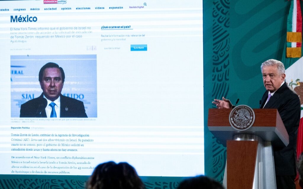 Gobernantes de Israel protegen a Tomás Zerón: AMLO