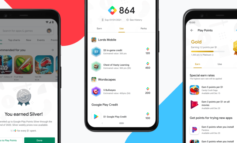 Google Play Points para ganar recompensas para Walmart+ y Discord