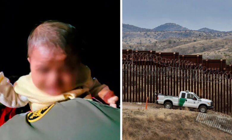 Hallan a bebé de 2 meses abandonado en la frontera de EEUU-México