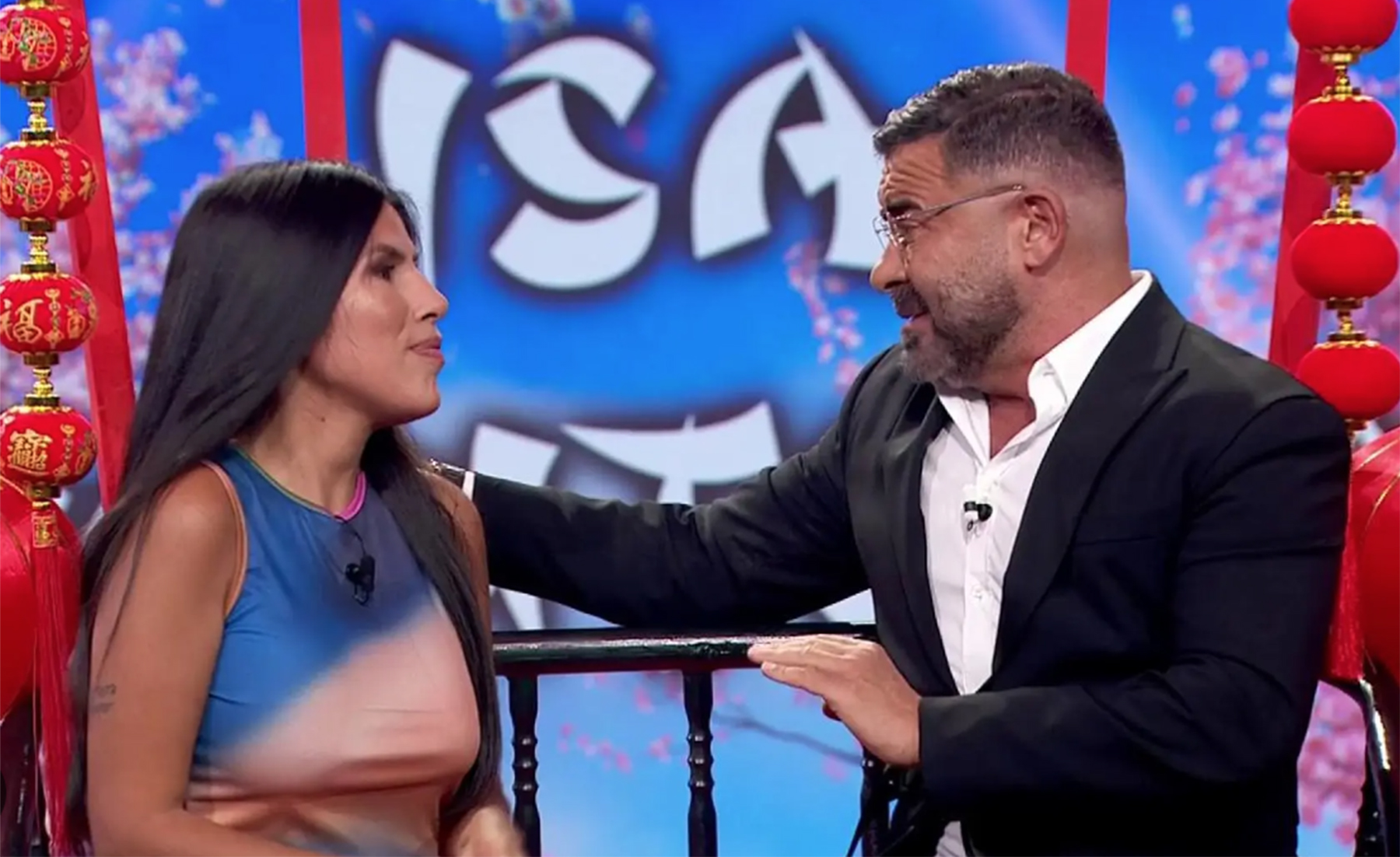 Isa Pantoja y Jorge Javier en 'Cuentos Chinos' / Telecinco