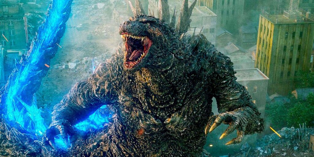 La nueva imagen de la película Godzilla muestra al Kaiju preparando su aliento atómico