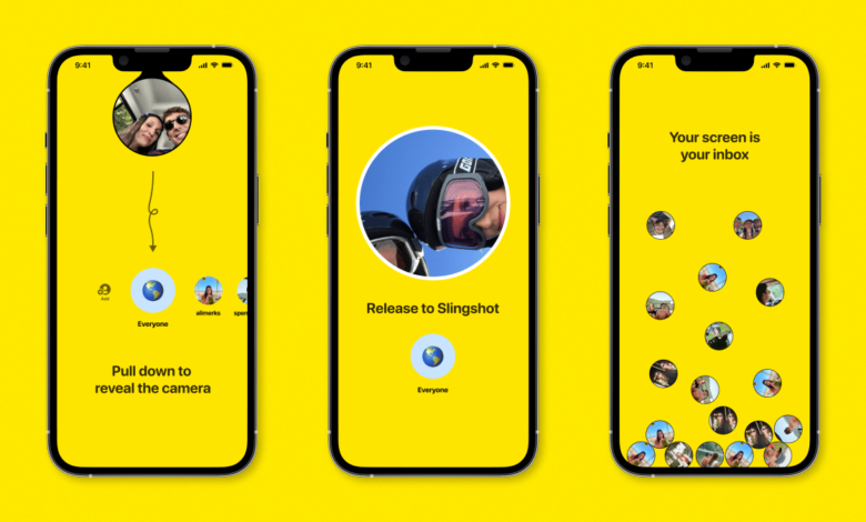 La nueva y divertida aplicación de Slingshot te permite "lanzar" fotos rápidas a tus amigos