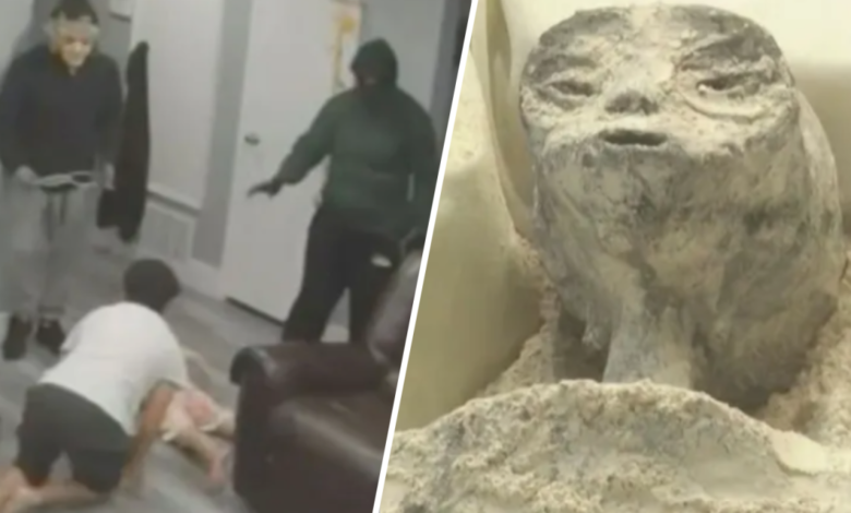Llama al 911 escondida en un closet, y los extraños y arrugados “seres no humanos” de México