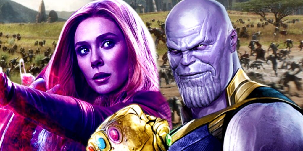Los fanáticos de MCU defienden a Scarlet Witch después de que una toma caliente de Thanos va demasiado lejos