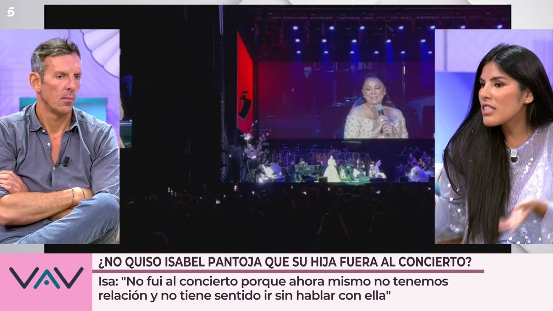 Isa Pantoja en el programa 'Vamos a ver'/ Mediaset