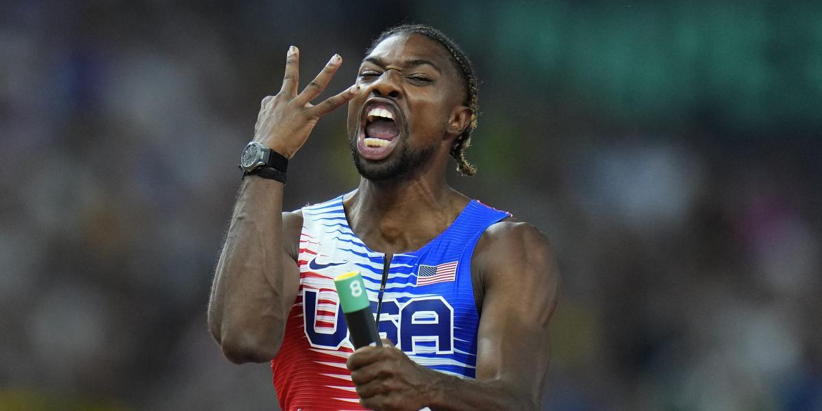 Noah Lyles enfurece a las estrellas de la NBA: "¿Campeones del mundo de qué?"
