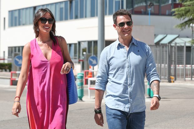 Patricia Pardo y Christian Gálvez saliendo de Mediaset / Gtres