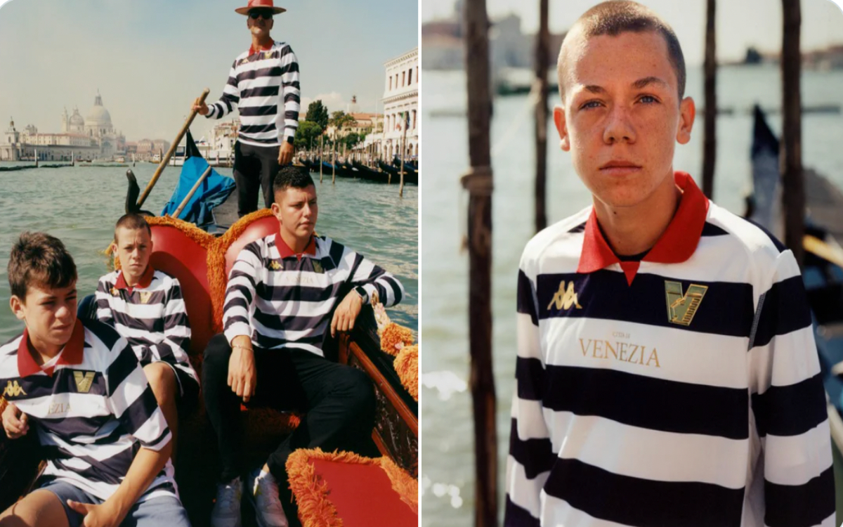 Rinde Venezia FC homenaje a los gondoleros con tercera playera | Tuit