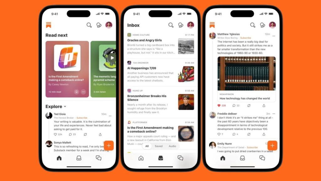 Substack rediseña su aplicación móvil para impulsar el descubrimiento y la participación