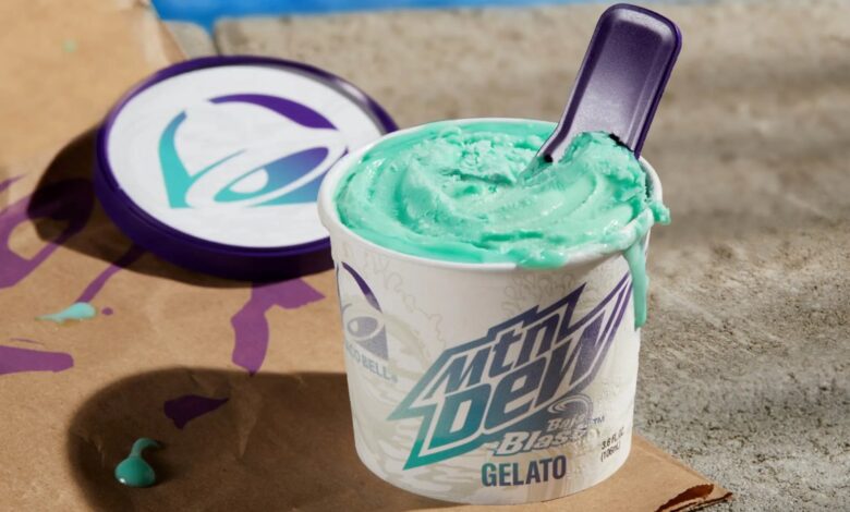 Taco Bell venderá gelato con sabor a Mountain Dew Baja Blast