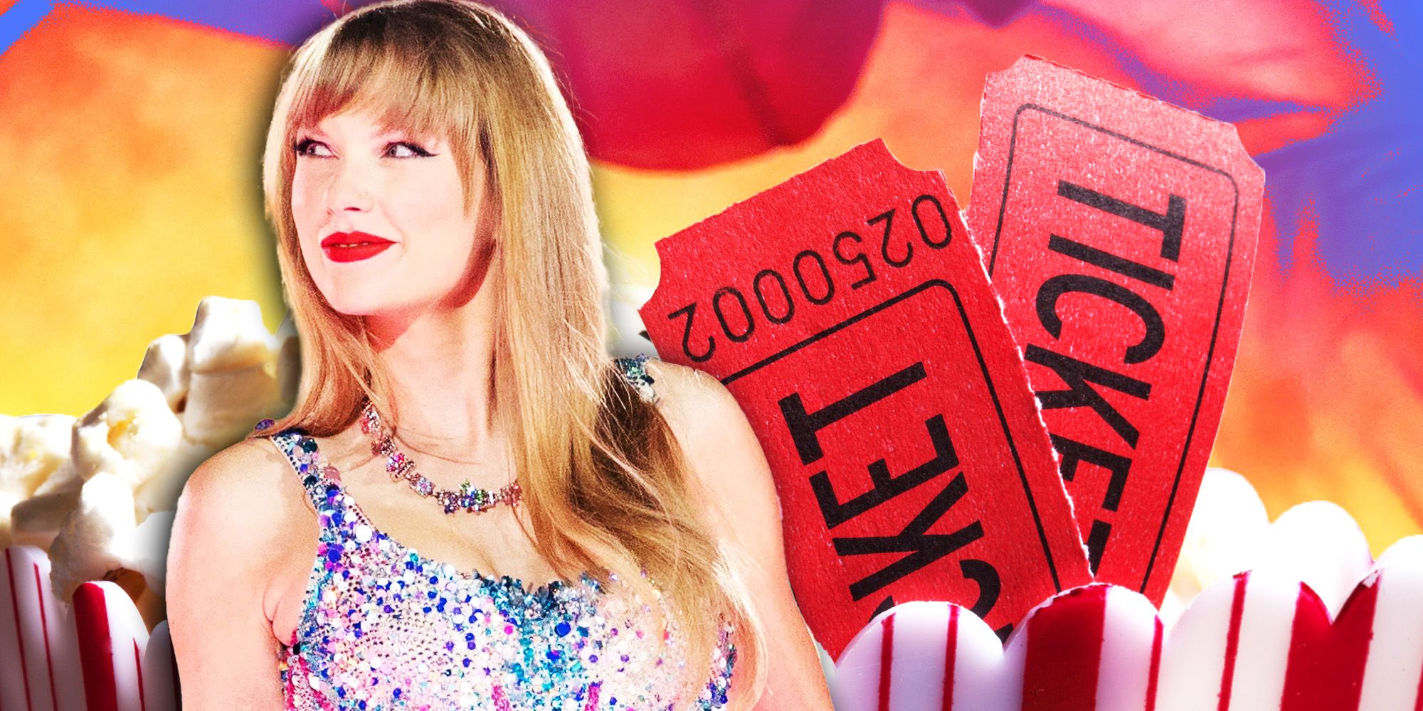 Taylor Swift durante el set Lover del Eras Tour.