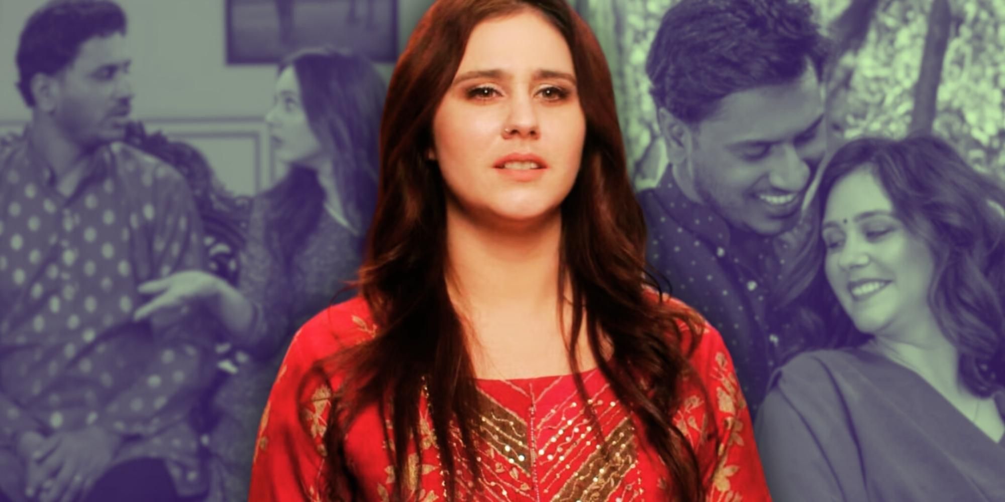 Montaje de Kimberly Rochelle y TJ Goswami en 90 Day Fiancé