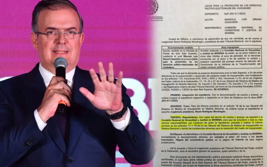 Tribunal Electoral corrige a Ebrard; únicamente solicitó información a Morena