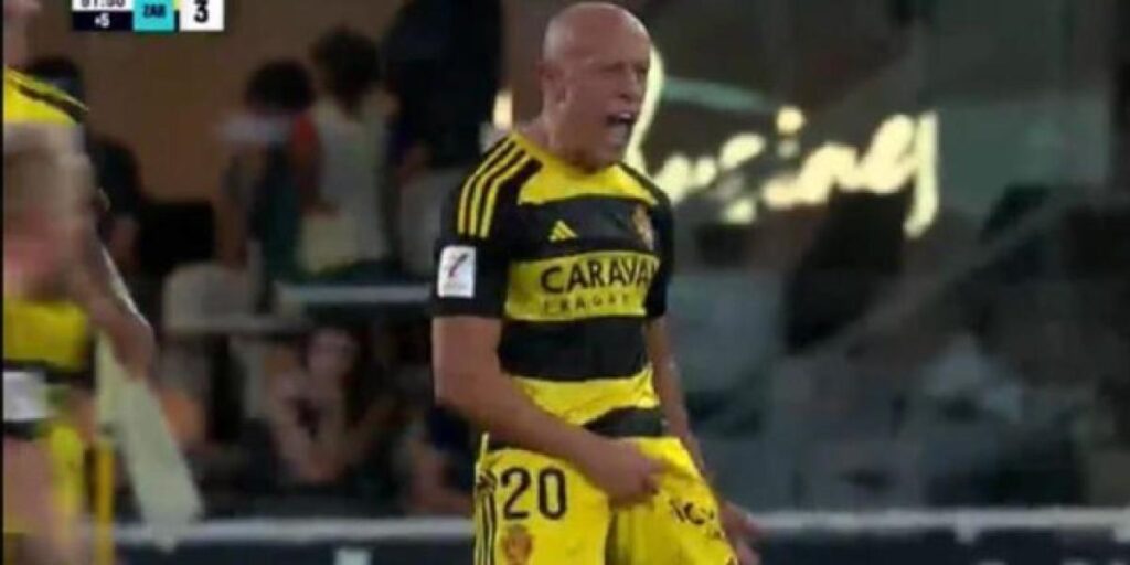Víctor Mollejo celebra un gol a lo Rubiales y LaLiga lo denunciará
