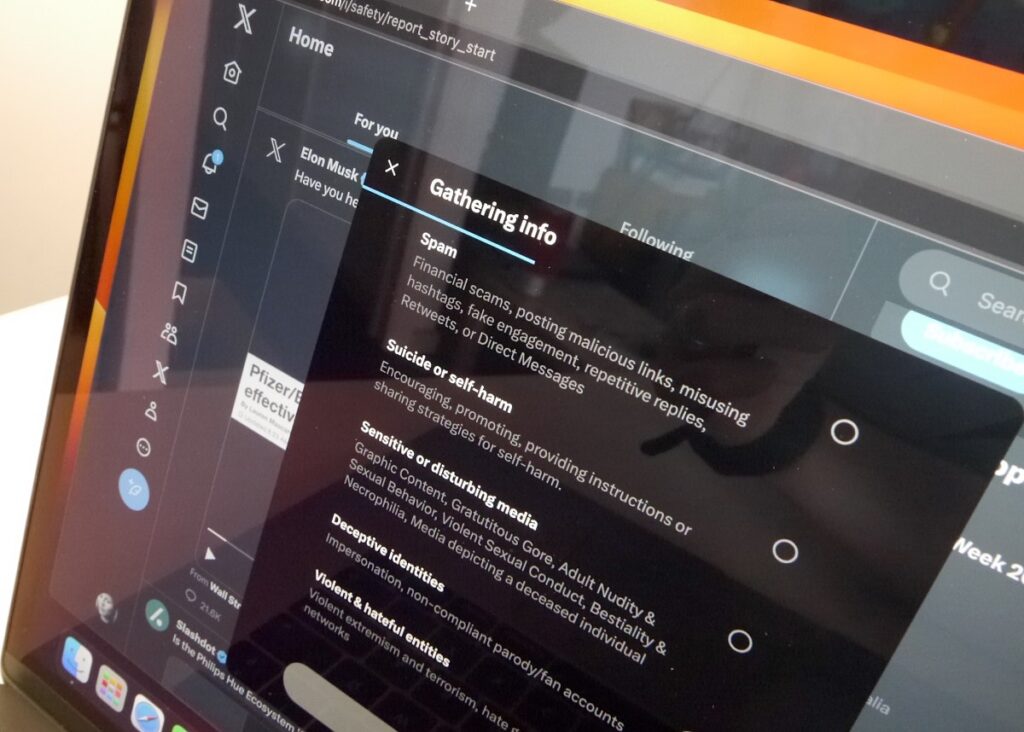 X de Elon Musk elimina la opción general de informar información engañosa sobre política