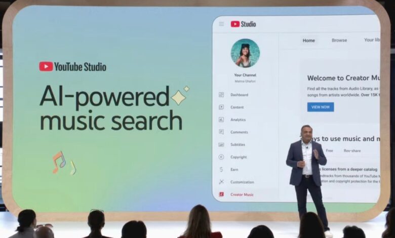 YouTube agregará herramientas de creación de inteligencia artificial para buscar música para videos y agregar doblajes