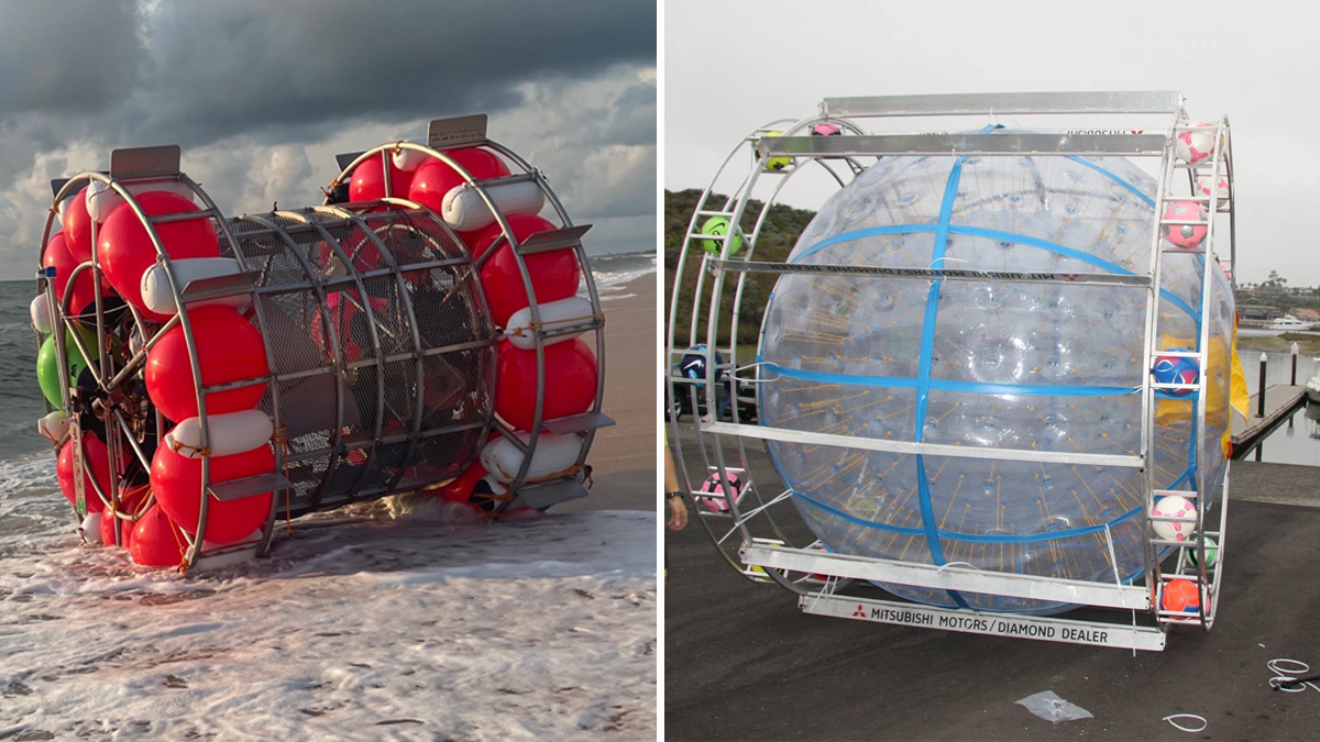 hombre intenta cruzar el Océano Atlántico en “rueda de hámster”