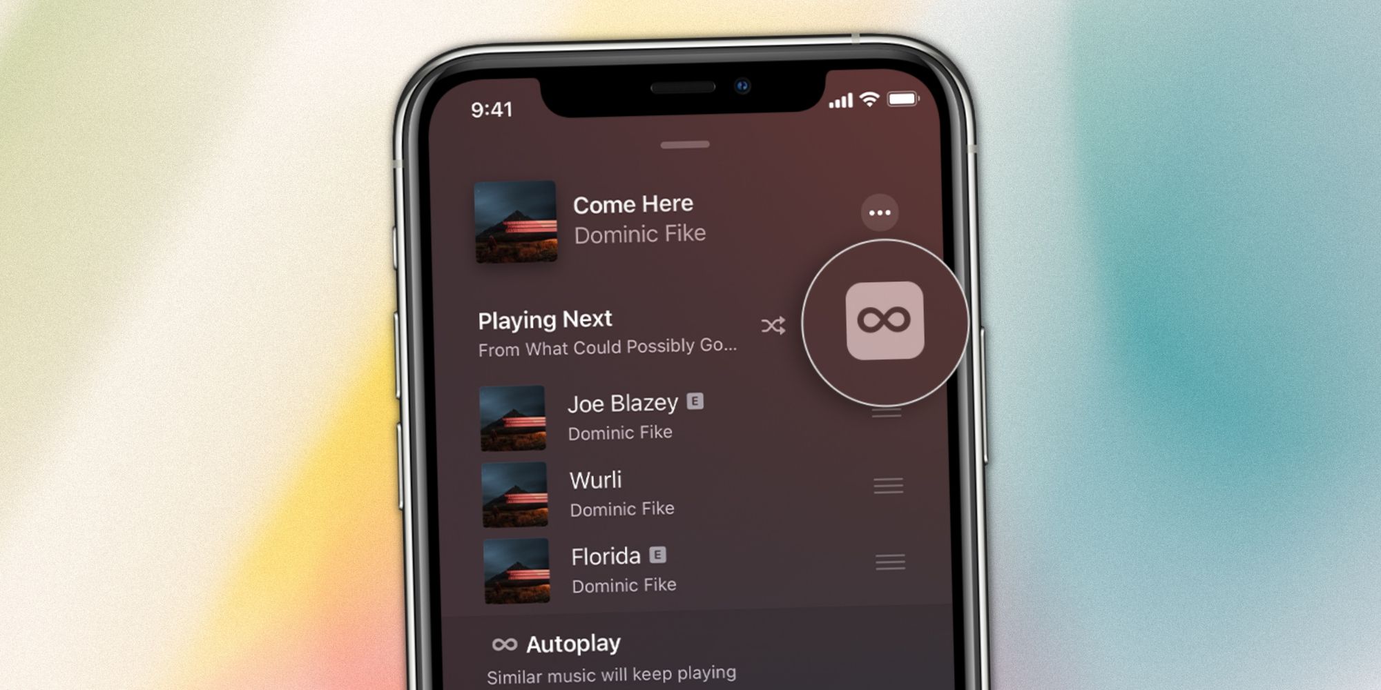 ¿Qué significa el signo del infinito en Apple Music?