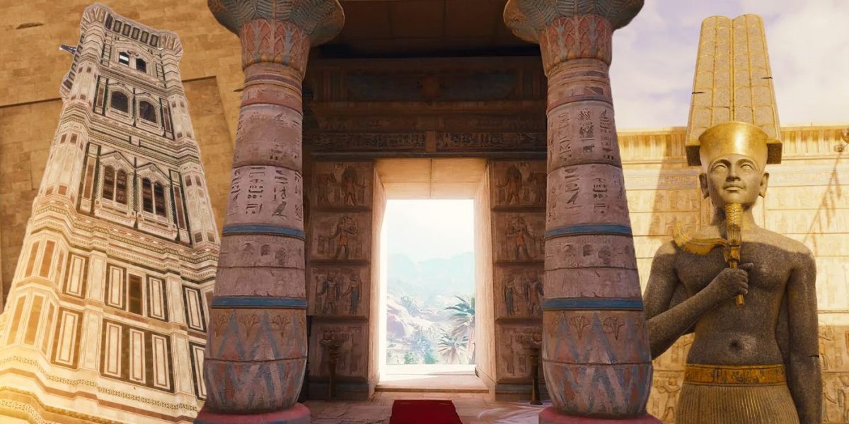 10 ubicaciones de Assassin's Creed comparadas con el mundo real de Egipto e Italia