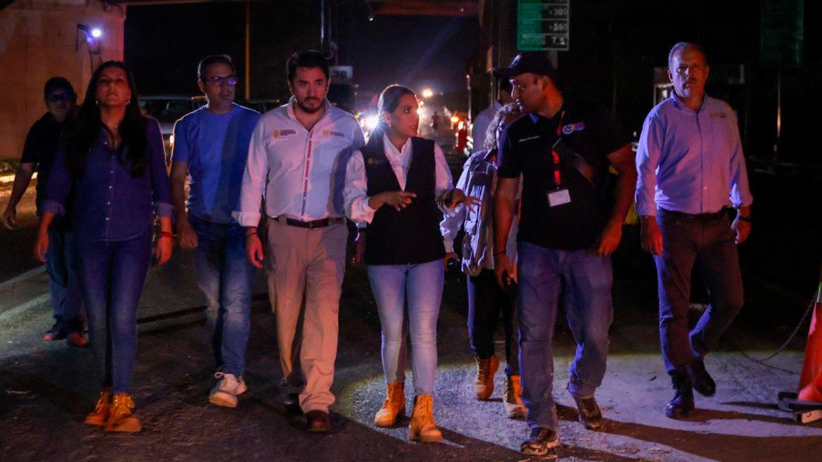 A 48 horas del impacto de 'Otis', aparece Evelyn Salgado en la zona de desastre