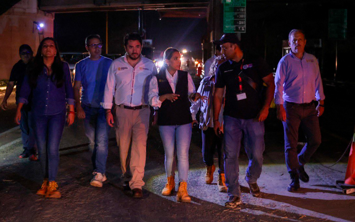 A 48 horas del impacto de ‘Otis’, aparece Evelyn Salgado en la zona de desastre