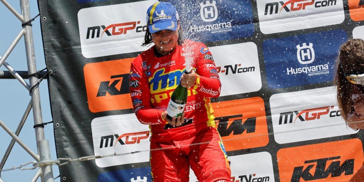 Daniela Guillén, subcampeona del mundo de motocross