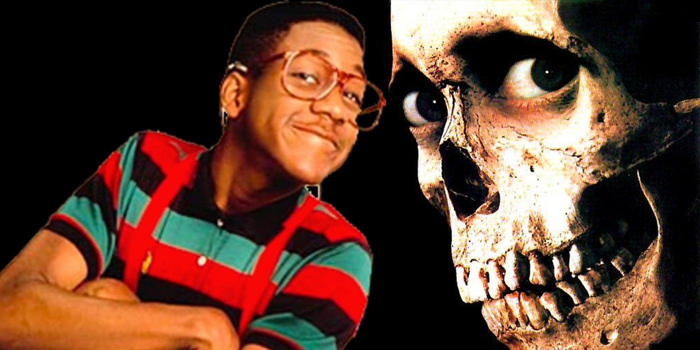 Evil Dead 2 y Steve Urkel se cruzan para una portada perfecta en VHS
