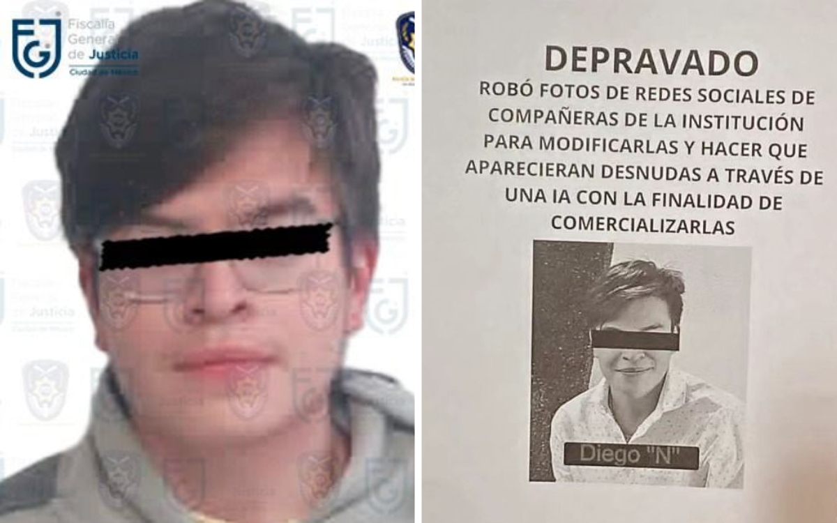 Fiscalía arresta a estudiante de IPN acusado de alterar con IA miles de fotos de alumnas y venderlas como contenido íntimo