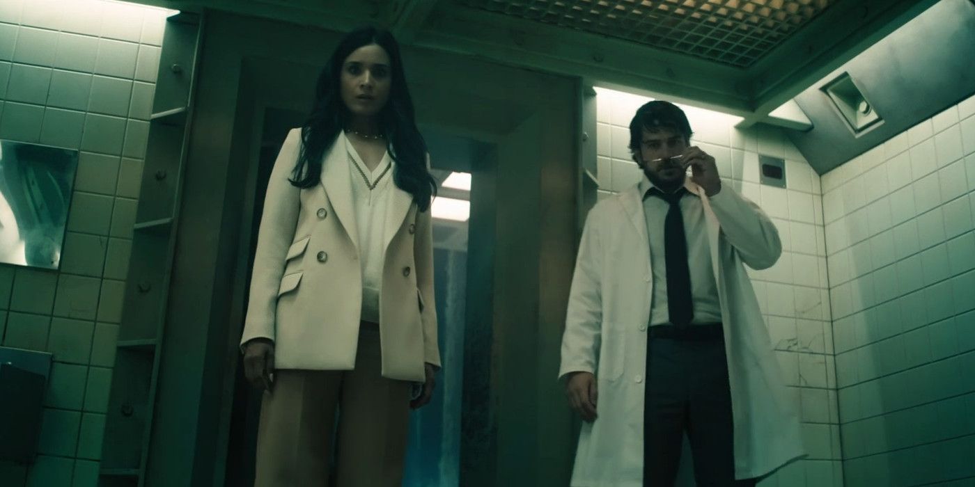 Dean Shetty y el Dr. Edison Cardosa en The Woods en Gen V