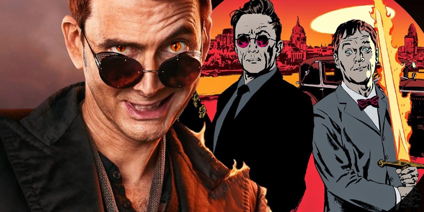 Los fanáticos de Good Omens necesitan ver a Peter Serafinowicz como Crowley en el arte de la adaptación original de 2014